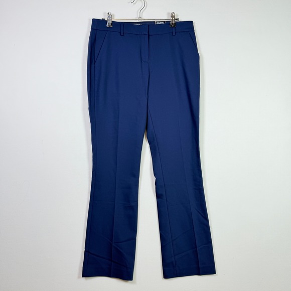 Express Pants - EXPRESS Navy Blue Columnist‎ Barely Boot Mid Rise Dress Pants 6P